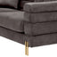 Eichholtz Living Sofa York Sovana Grey Velvet and Brass Legs House of Isabella UK