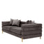 Eichholtz Living Sofa York Sovana Grey Velvet and Brass Legs House of Isabella UK