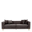 Eichholtz Living Sofa York Sovana Grey Velvet and Brass Legs House of Isabella UK