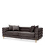 Eichholtz Living Sofa York Sovana Grey Velvet and Brass Legs House of Isabella UK