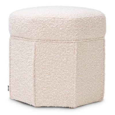 Eichholtz Living Stool Bombay Bouclé cream House of Isabella UK