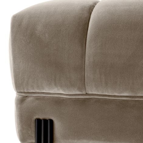 Eichholtz Living Stool Sienna Greige Velvet House of Isabella UK