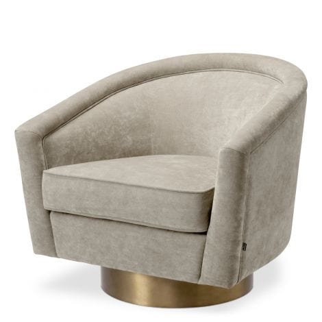 Eichholtz Living Swivel Chair Catene - Clarck Sand House of Isabella UK