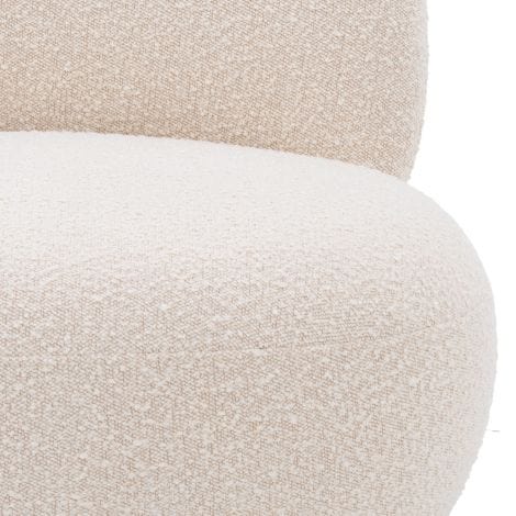 Eichholtz Living Swivel Chair Clément Bouclé cream | brushed brass finish swivel base House of Isabella UK