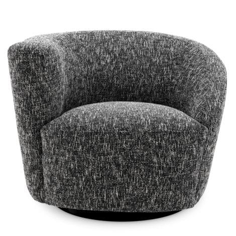 Eichholtz Living Swivel Chair Colin left Cambon black | black swivel base House of Isabella UK