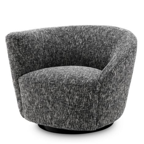 Eichholtz Living Swivel Chair Colin left Cambon black | black swivel base House of Isabella UK