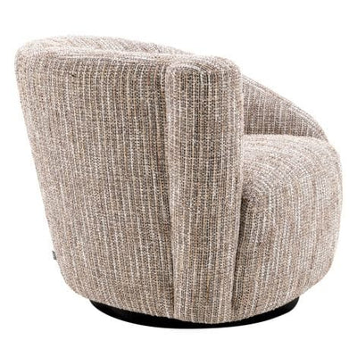 Eichholtz Living Swivel Chair Colin left Mademoiselle beige | black swivel base House of Isabella UK