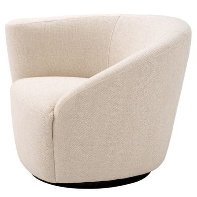 Eichholtz Living Swivel Chair Colin left Pausa natural | black swivel base House of Isabella UK