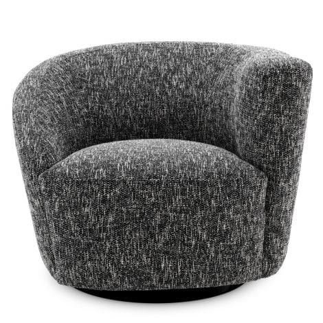 Eichholtz Living Swivel Chair Colin right Cambon black | black swivel base House of Isabella UK