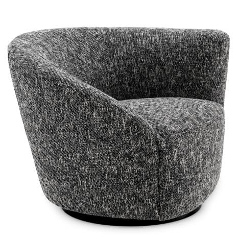 Eichholtz Living Swivel Chair Colin right Cambon black | black swivel base House of Isabella UK