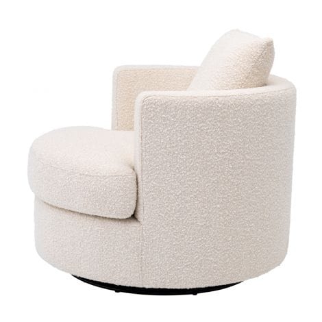 Eichholtz Living Swivel Chair Felix Boucle Cream House of Isabella UK