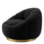 Eichholtz Living Swivel Chair Inger Bouclé Black House of Isabella UK
