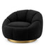 Eichholtz Living Swivel Chair Inger Bouclé Black House of Isabella UK