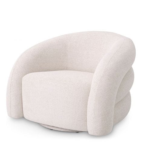 Eichholtz Living Swivel Chair Novelle Lyssa off-white | swivel base House of Isabella UK