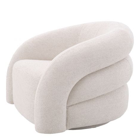 Eichholtz Living Swivel Chair Novelle Lyssa off-white | swivel base House of Isabella UK