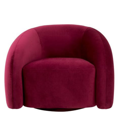 Eichholtz Living Swivel Chair Novelle Savona bordeaux red velvet | Savona faded red velvet | savona red velvet | swivel base House of Isabella UK