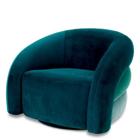 Eichholtz Living Swivel Chair Novelle Savona sea green velvet | savona turquoise velvet | savona blue velvet | swivel base House of Isabella UK