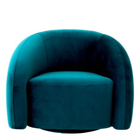 Eichholtz Living Swivel Chair Novelle Savona sea green velvet | savona turquoise velvet | savona blue velvet | swivel base House of Isabella UK