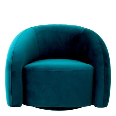 Eichholtz Living Swivel Chair Novelle Savona sea green velvet | savona turquoise velvet | savona blue velvet | swivel base House of Isabella UK