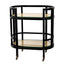 Eichholtz Living Trolley Bahamas - Natural Cane & Black House of Isabella UK
