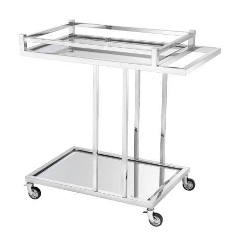 Eichholtz Living Trolley Beverly Hills - Polished Stainless Steel House of Isabella UK