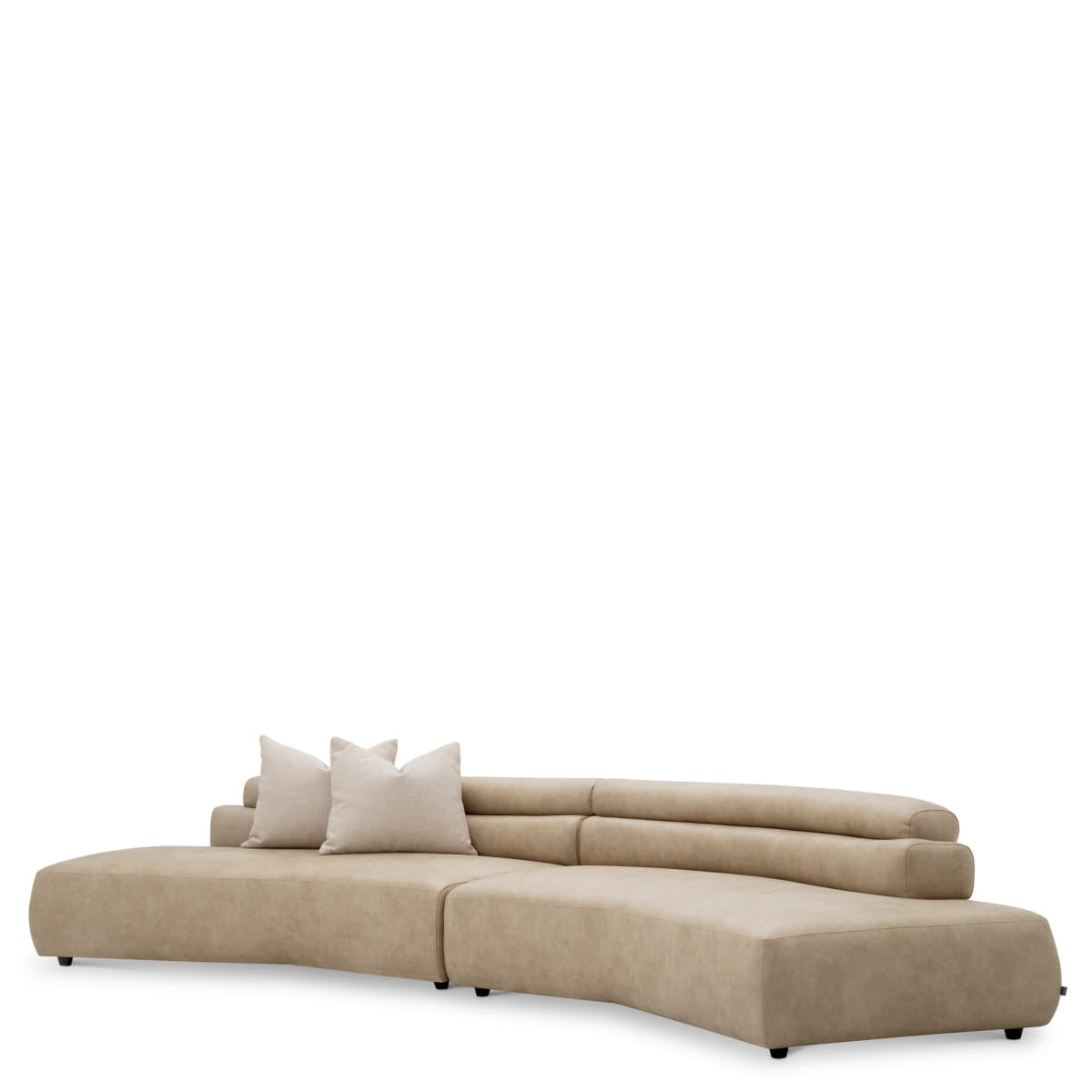 Eichholtz Living Valente Beige Faux Leather Sofa House of Isabella UK
