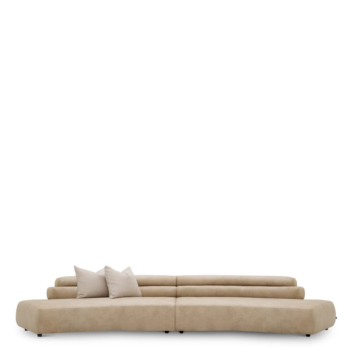 Eichholtz Living Valente Beige Faux Leather Sofa House of Isabella UK