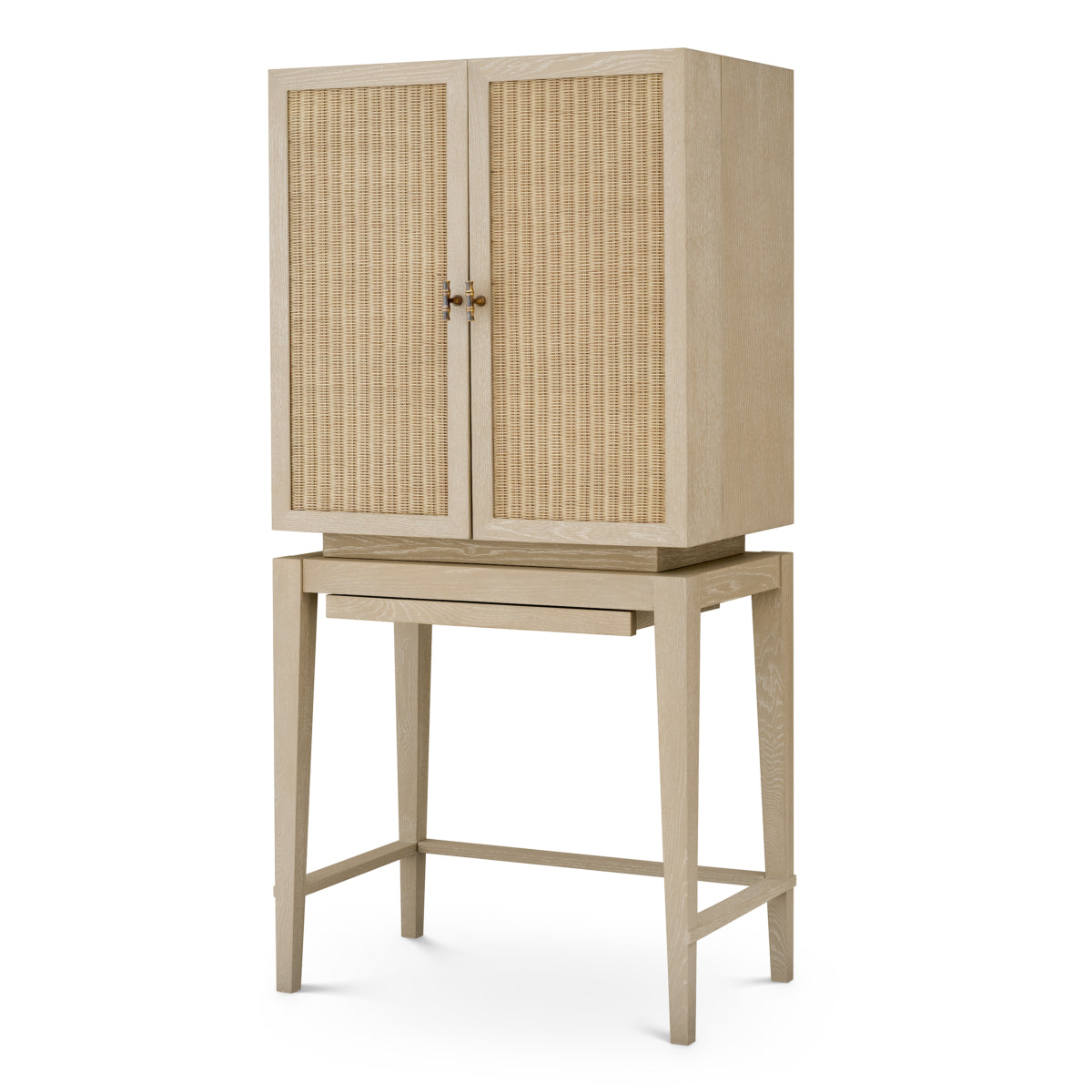 Eichholtz Living Washed Oak Veneer Bar Cabinet Borchard House of Isabella UK