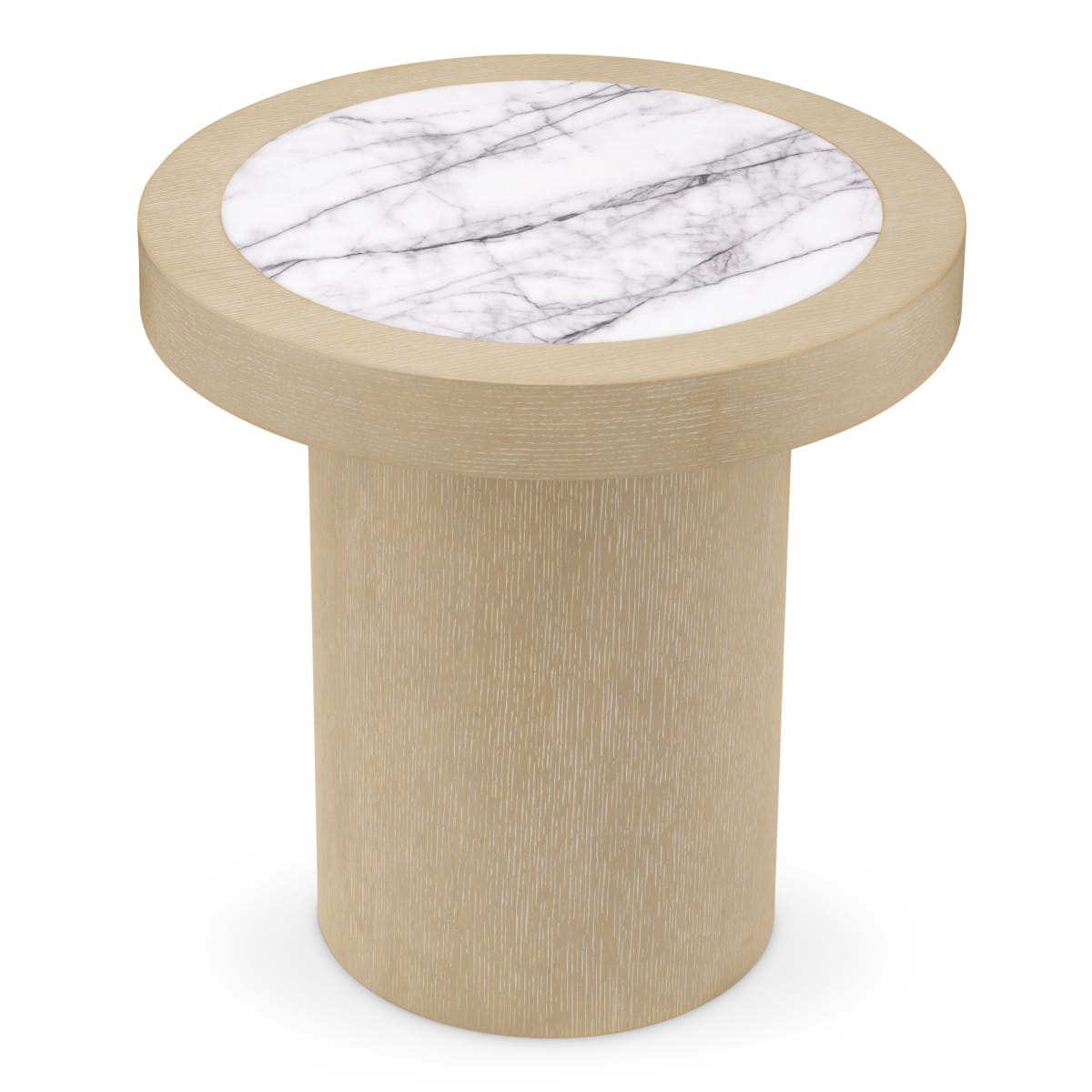 Eichholtz Living Washed Oak Veneer Side Table Presedio House of Isabella UK
