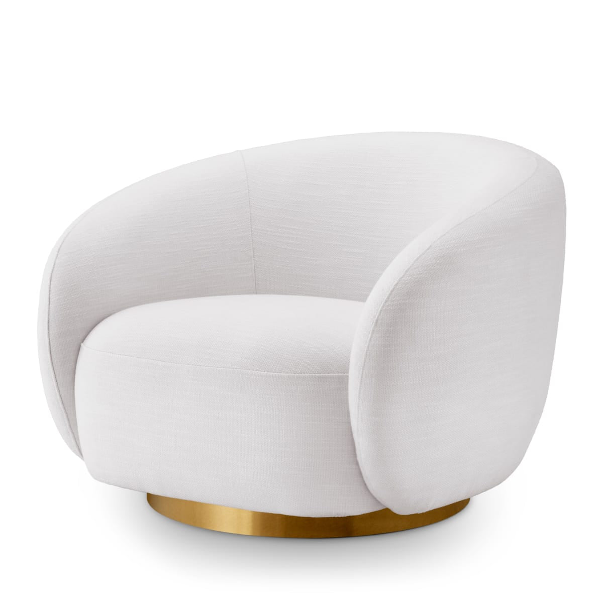 Eichholtz Living White Swivel Chair Brice Avalon House of Isabella UK
