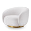 Eichholtz Living White Swivel Chair Brice Avalon House of Isabella UK