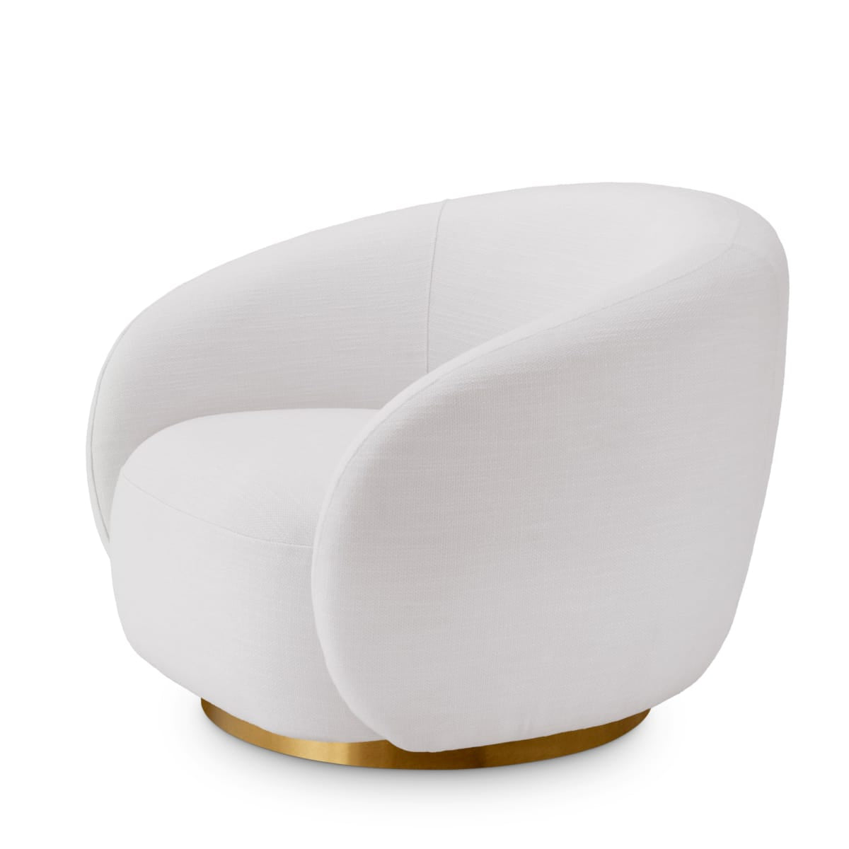 Eichholtz Living White Swivel Chair Brice Avalon House of Isabella UK
