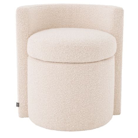 Eichholtz STOOL ARCADIA - BOUCLÉ CREAM House of Isabella UK