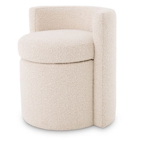 Eichholtz STOOL ARCADIA - BOUCLÉ CREAM House of Isabella UK