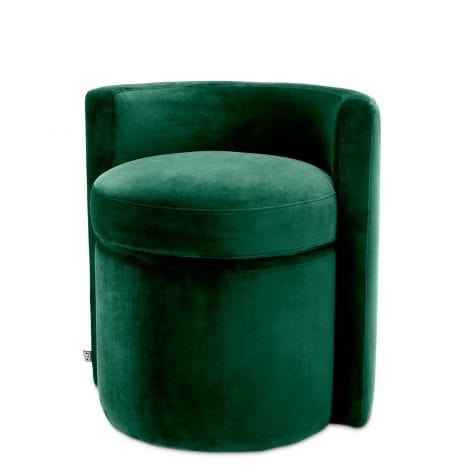 Eichholtz STOOL ARCADIA - ROCHE DARK GREEN VELVET House of Isabella UK