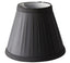 Black Pleated Fabric White Lined 6 Inch Clip On Lamp Shade } OUTLET