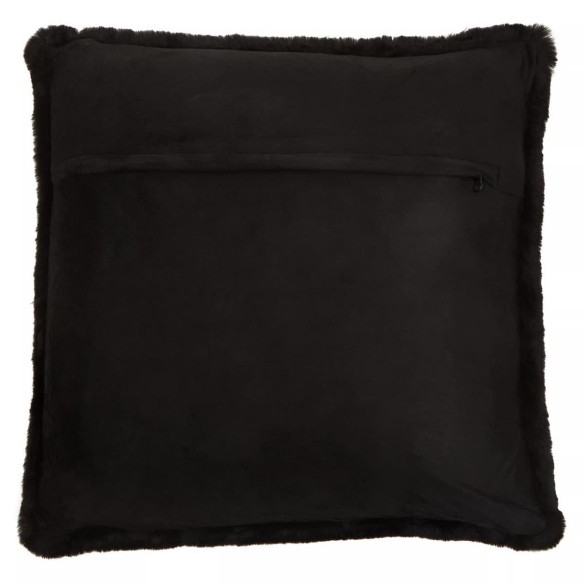 Esperance Accessories Bosie Lamina Black Square Fur Cushion House of Isabella UK