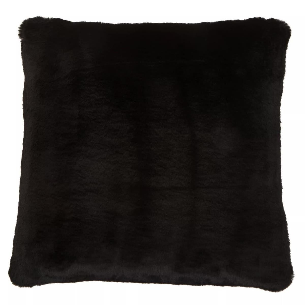 Esperance Accessories Bosie Lamina Black Square Fur Cushion House of Isabella UK
