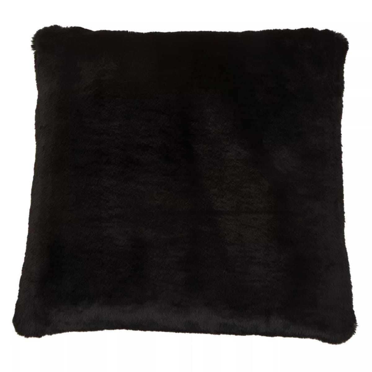 Esperance Accessories Bosie Lamina Black Square Fur Cushion House of Isabella UK