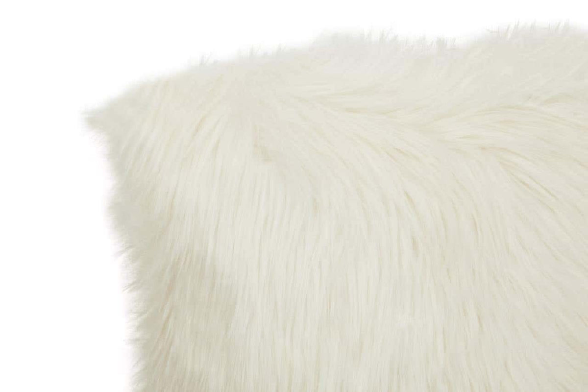 Esperance Accessories Bosie Lamina Cream Square Fur Cushion House of Isabella UK