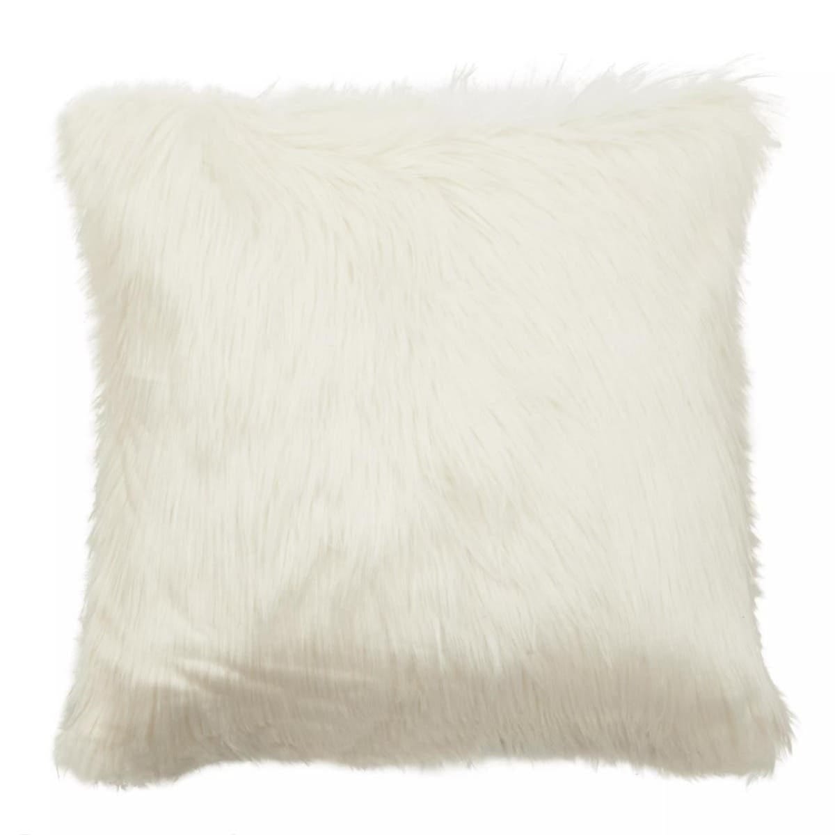 Esperance Accessories Bosie Lamina Cream Square Fur Cushion House of Isabella UK