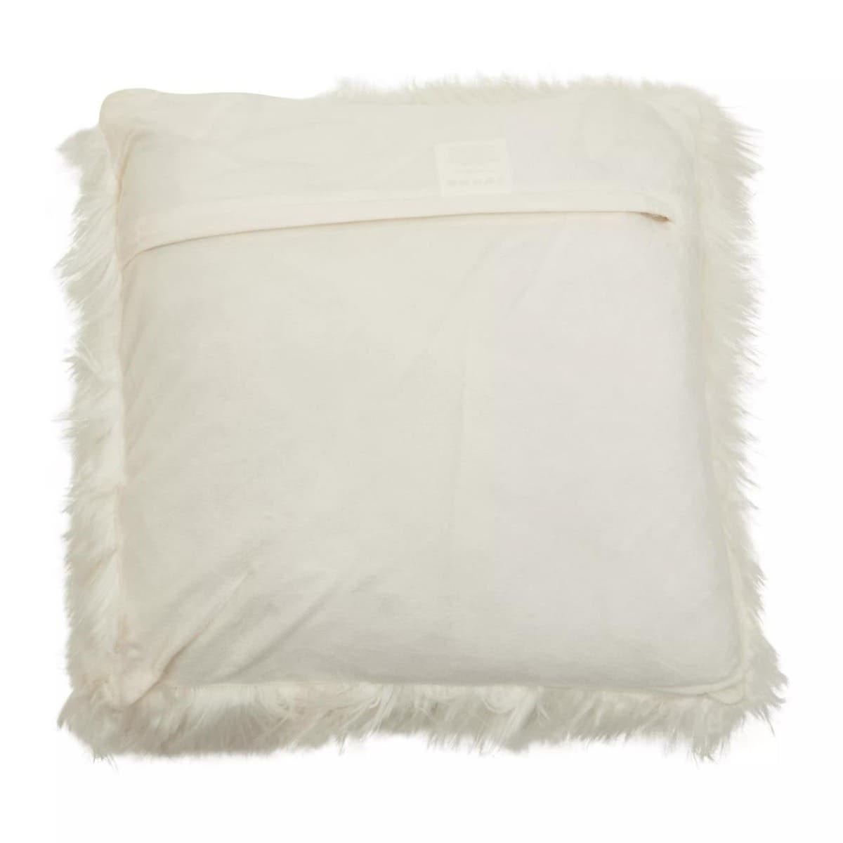 Esperance Accessories Bosie Lamina Cream Square Fur Cushion House of Isabella UK
