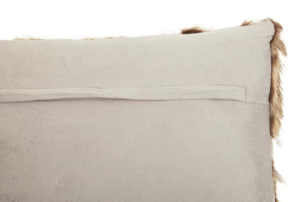 Esperance Accessories Bosie Lamina Grey And Natural Fur Cushion House of Isabella UK