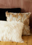 Esperance Accessories Bosie Lamina Grey And Natural Square Fur Cushion House of Isabella UK