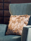 Esperance Accessories Bosie Lamina Grey And Natural Square Fur Cushion House of Isabella UK