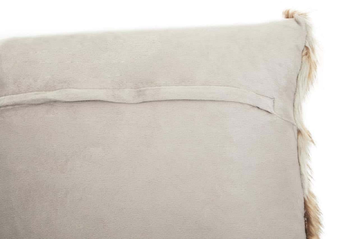 Esperance Accessories Bosie Lamina Grey And Natural Square Fur Cushion House of Isabella UK