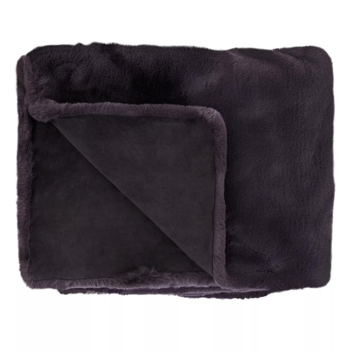 Esperance Accessories Bosie Lamina Grey Fur Throw House of Isabella UK