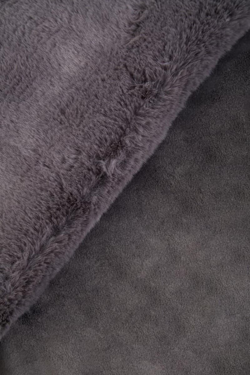 Esperance Accessories Bosie Lamina Grey Fur Throw House of Isabella UK