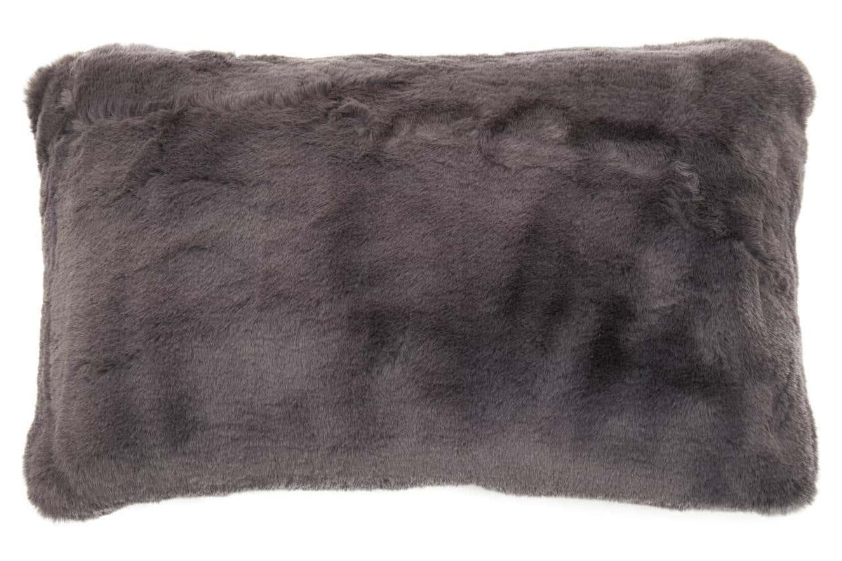 Esperance Accessories Bosie Lamina Grey Rectangular Fur Cushion House of Isabella UK