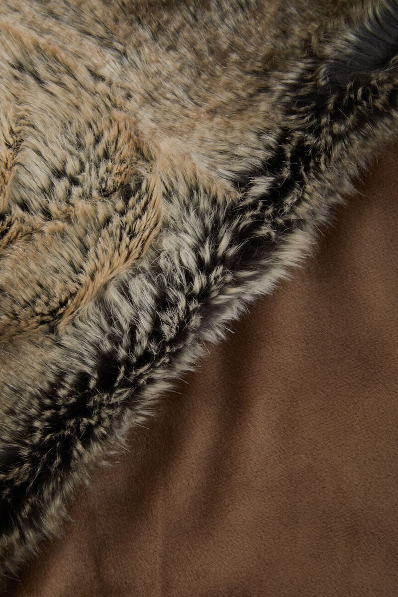 Esperance Accessories Bosie Lamina Mocha Ombre Fur Throw House of Isabella UK